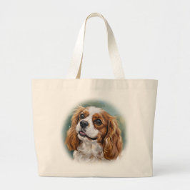 Cavalier King Charles Spaniel Impressionist Jumbo Stoffbeutel