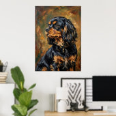 Cavalier King Charles Spaniel Impressionist Pinsel Poster (Heimbüro)