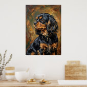 Cavalier King Charles Spaniel Impressionist Pinsel Poster (Küche)