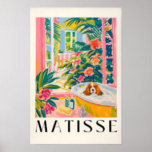 Cavalier King Charles Spaniel in der Badewanne, Lu Poster