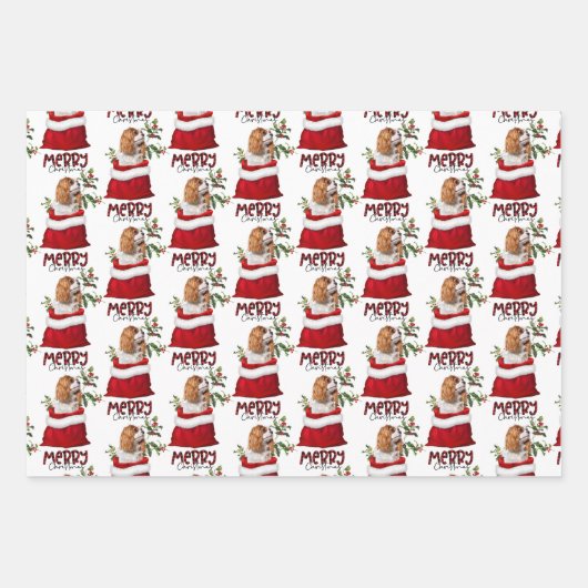 Cavalier King Charles Spaniel in der Holiday Gift Geschenkpapier Set (Vorderseite 3)