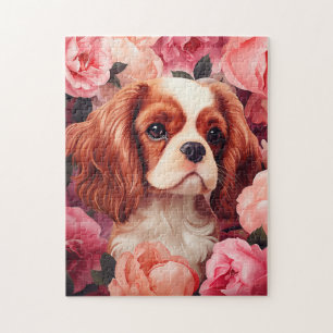 Cavalier King Charles Spaniel in Rose Puzzle
