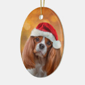 Cavalier King Charles Spaniel in rotem Hut von San Keramik Ornament (Links)