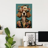 Cavalier King Charles Spaniel In Suit Poster (Heimbüro)