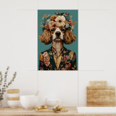 Cavalier King Charles Spaniel In Suit Poster (Küche)
