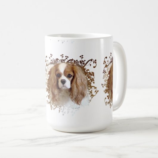 Cavalier King Charles Spaniel Kaffeetasse (VorderseiteRechts)