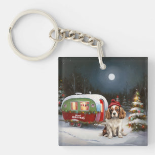 Cavalier King Charles Spaniel Karawane Weihnachten Schlüsselanhänger