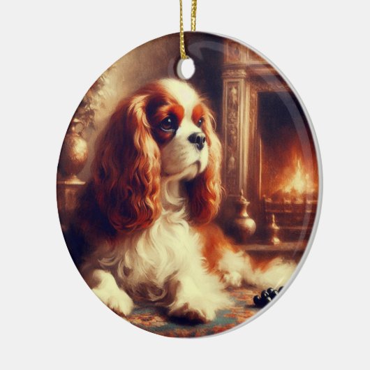 Cavalier King Charles Spaniel Keramik Ornament (Links)