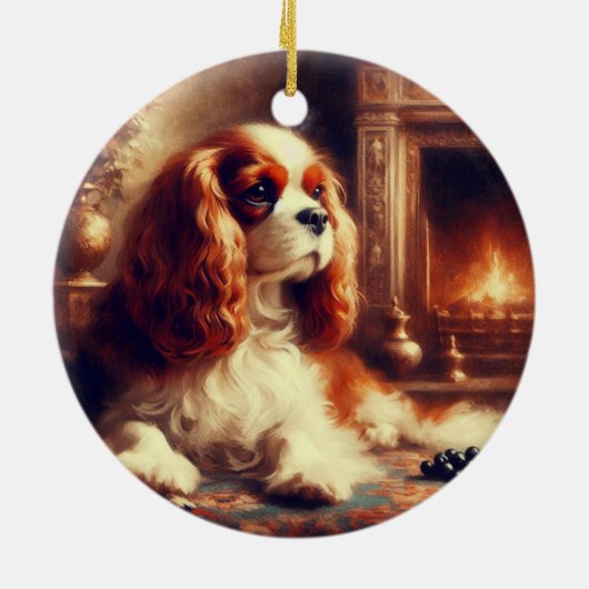 Cavalier King Charles Spaniel Keramik Ornament (Hinten)