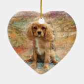 Cavalier King Charles Spaniel Keramik Ornament (Hinten)