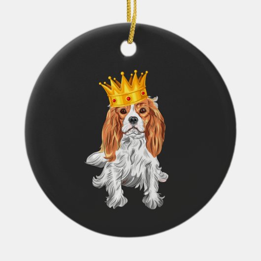 Cavalier King Charles Spaniel Keramik Ornament (Vorne)