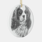 Cavalier King Charles Spaniel Keramik Ornament (Rechts)