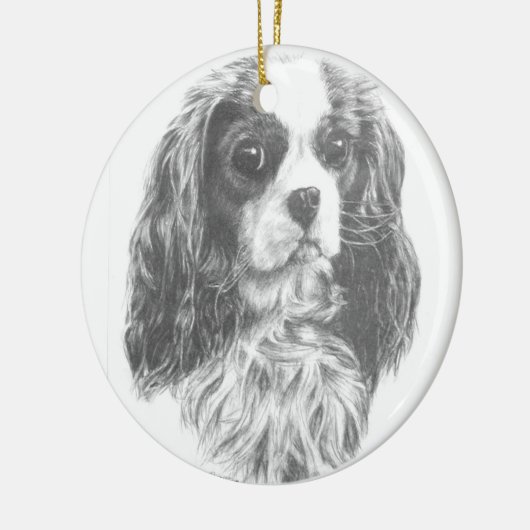 Cavalier King Charles Spaniel Keramik Ornament (Links)