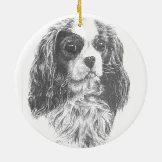 Cavalier King Charles Spaniel Keramik Ornament (Hinten)
