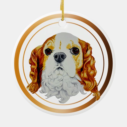 Cavalier King Charles Spaniel Keramik Ornament (Hinten)