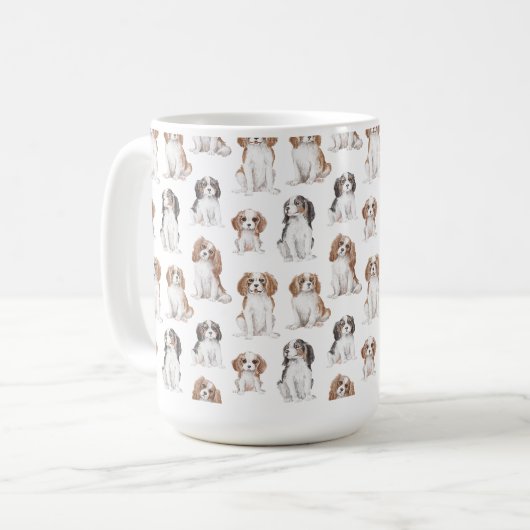 Cavalier King Charles Spaniel Keramik Tasse (Vorderseite Links)