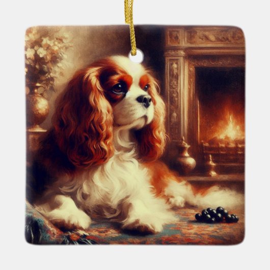 Cavalier King Charles Spaniel Keramikornament (Vorderseite)