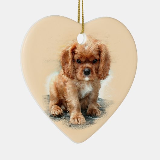 Cavalier King Charles Spaniel Keramikornament (Rechts)