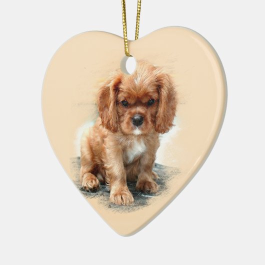Cavalier King Charles Spaniel Keramikornament (Links)
