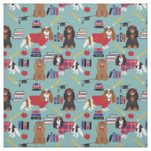 Cavalier King Charles Spaniel Lehrschule Stoff (Muster)