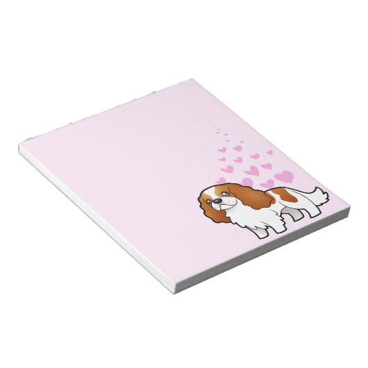 Cavalier King Charles Spaniel Liebe Notizblock (angewinkelt)