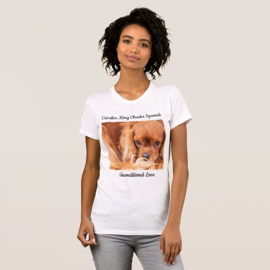 Cavalier King Charles Spaniel Liebe T-Shirt (Vorne ganz)