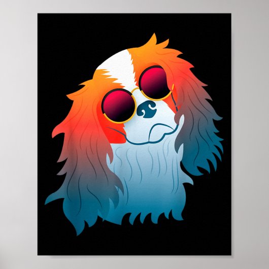 Cavalier King Charles Spaniel Lustiges Geschenk Hu Poster (Vorne)
