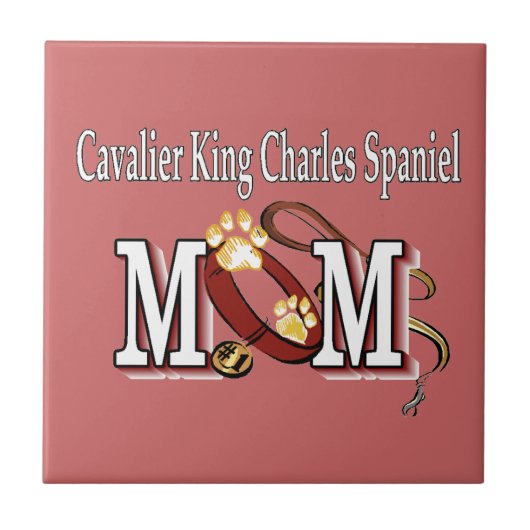 Cavalier King Charles Spaniel Mama Geschenke Fliese (Vorderseite)