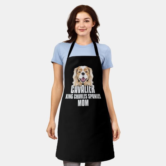 Cavalier King Charles Spaniel Mama, Hund Mama Schürze (Getragen)