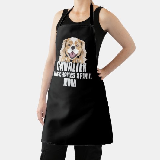 Cavalier King Charles Spaniel Mama, Hund Mama Schürze (InSitu)