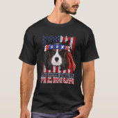 Cavalier King Charles Spaniel Merica 4. Juli D T-Shirt (Vorderseite)