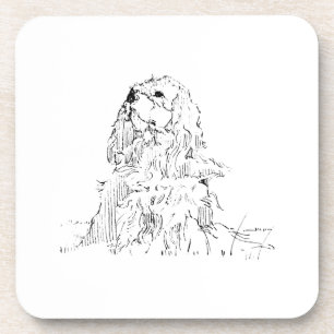 Cavalier King Charles Spaniel, Minimalistische Kun Getränkeuntersetzer