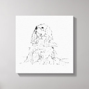 Cavalier King Charles Spaniel, Minimalistische Kun Leinwanddruck