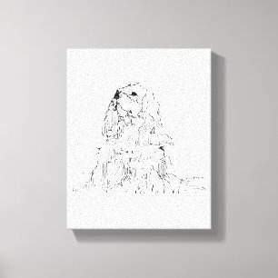 Cavalier King Charles Spaniel, Minimalistische Kun Leinwanddruck