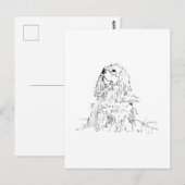 Cavalier King Charles Spaniel, Minimalistische Kun Postkarte (Vorne/Hinten)