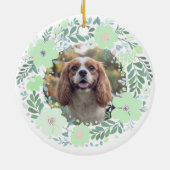Cavalier King Charles Spaniel - Mint Green Custom Keramik Ornament (Hinten)