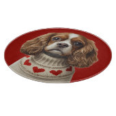 Cavalier King Charles Spaniel mit Herz Schneidebrett (Ecke)