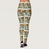 Cavalier King Charles Spaniel mit Ostereiern Leggings (Rückseite)