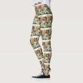 Cavalier King Charles Spaniel mit Ostereiern Leggings (Links)