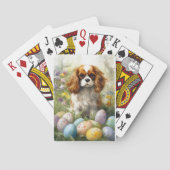 Cavalier King Charles Spaniel mit Ostereiern Spielkarten (Rückseite)