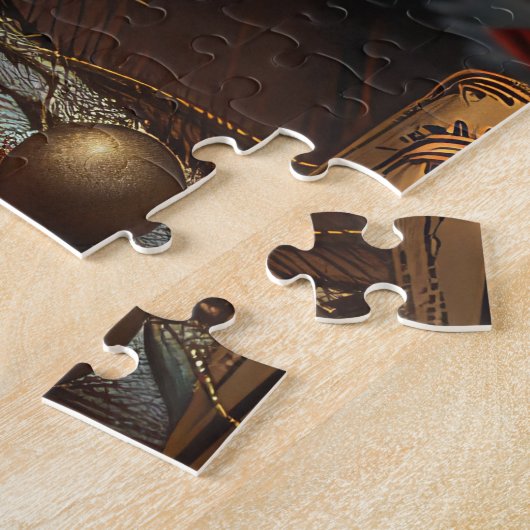 Cavalier King Charles Spaniel mit Weihnachtsgesche Puzzle (Seite)