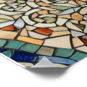Cavalier King Charles Spaniel Mosaik Mandala Poste Poster (Ecke)