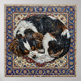 Cavalier King Charles Spaniel Mosaikposter | Pers Poster