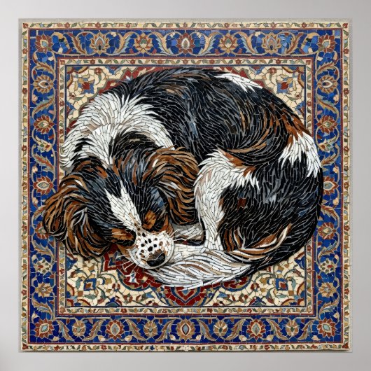 Cavalier King Charles Spaniel Mosaikposter | Pers Poster (Vorne)