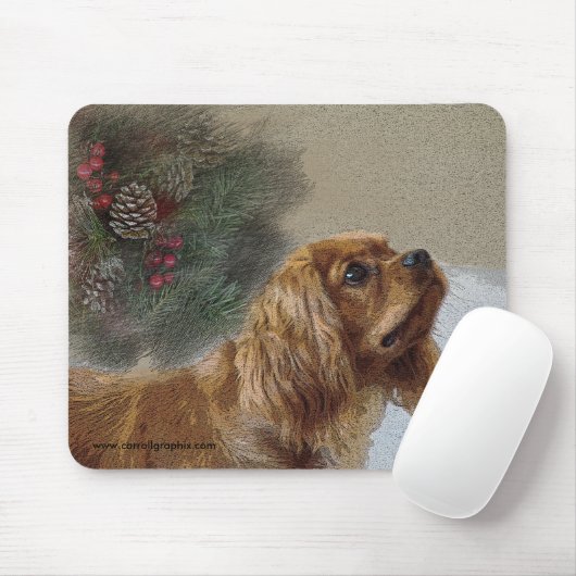 Cavalier King Charles Spaniel Mousepad (Mit Mouse)