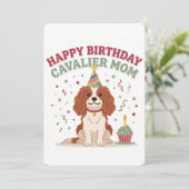 Cavalier King Charles Spaniel Mutter Karte (Stehend Vorderseite)