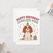 Cavalier King Charles Spaniel Mutter Karte (Vorderseite/Rückseite Beispiel)