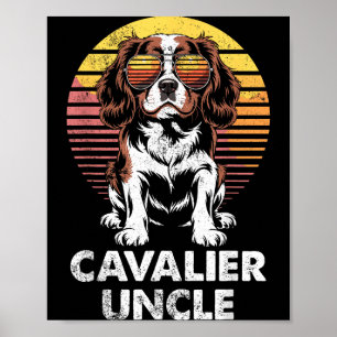 Cavalier King Charles Spaniel Onkel Vintage Hund B Poster
