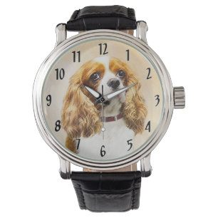 Cavalier King Charles Spaniel Original Malerei Armbanduhr