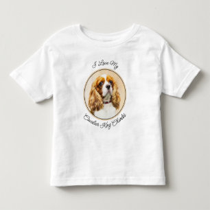 Cavalier King Charles Spaniel Original Malerei auf Kleinkind T-shirt